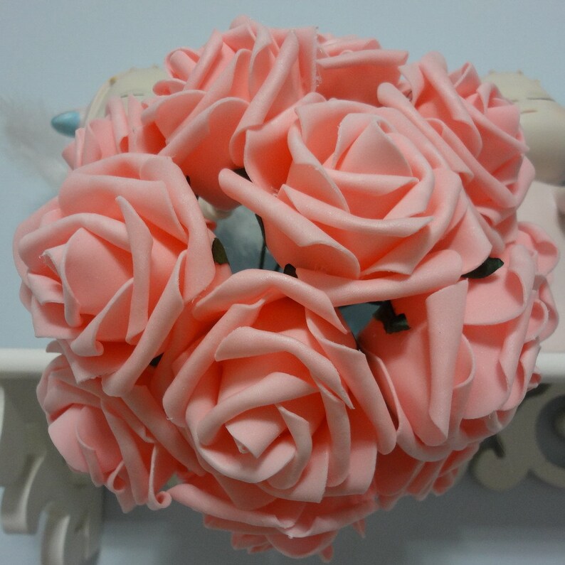 Fake Flowers in Bulk Foam Roses Artificial Flowers 3 For Etsy