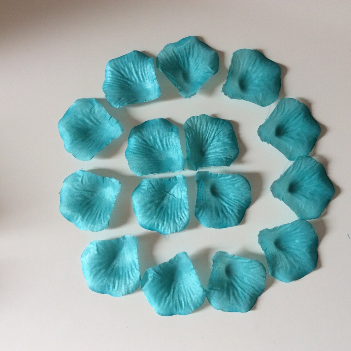 Turquoise Blue Rose Petals Artificial Silk Flower Petals Dark Etsy