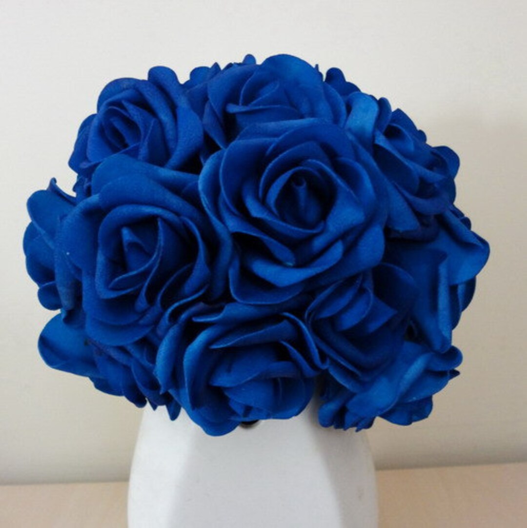 Blue Wedding Flowers Royal Blue Roses Wholesale Flowers 200 Pcs Bulk