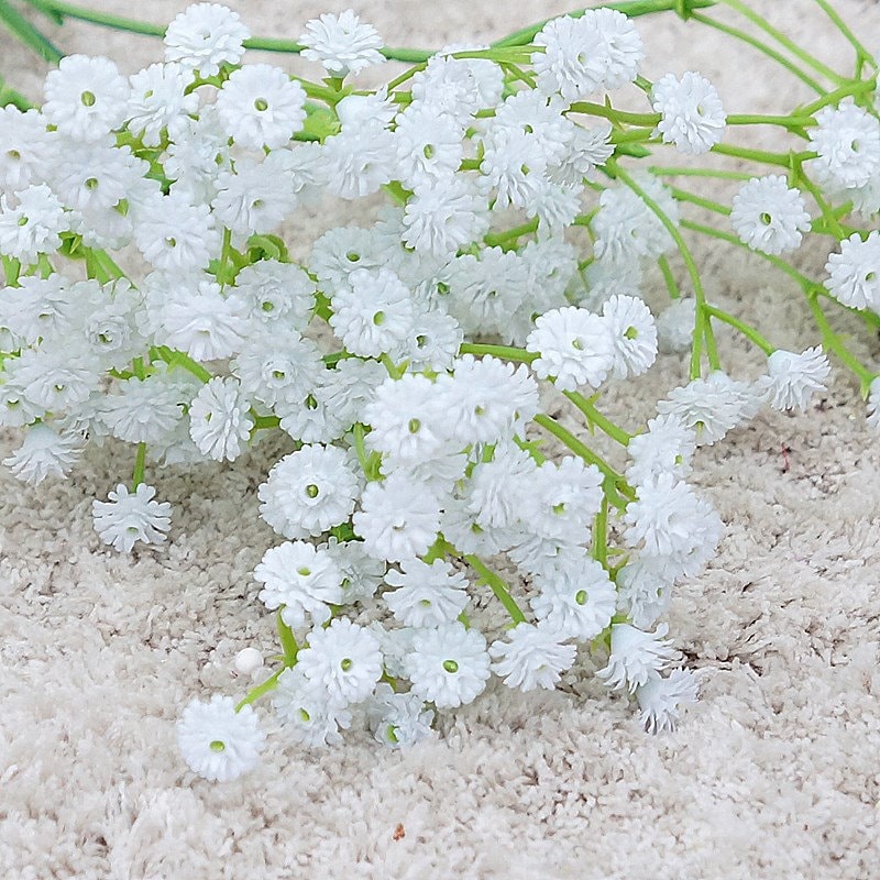 1-5Pcs White Babys Breath Artificial Flowers Gypsophila Plastic Flower –  CabalticaLiving