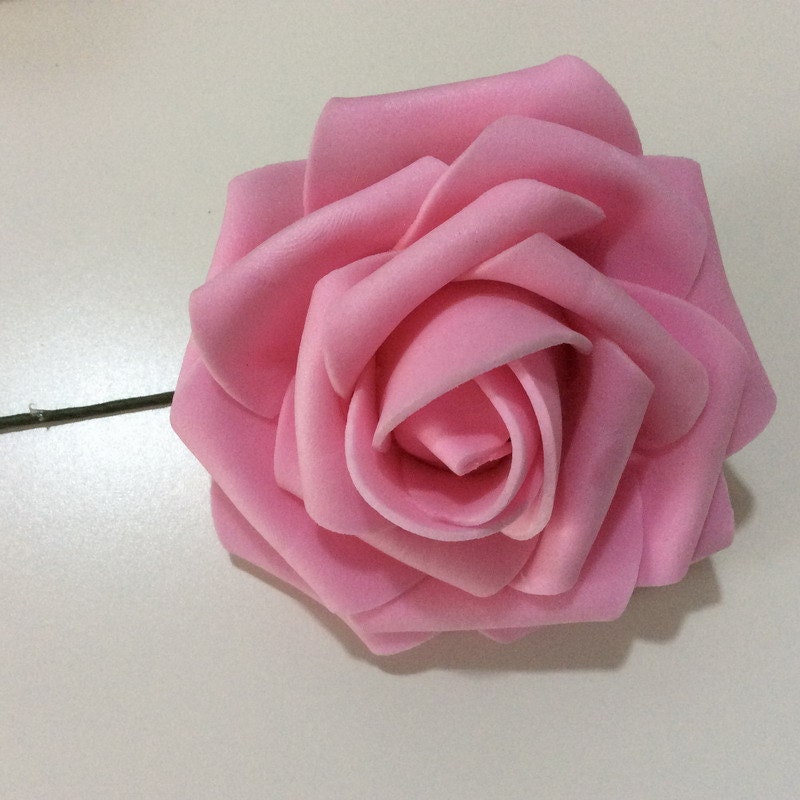 50 Pcs Real Touch Foam Flowers Roses Head Diameter 3 for Etsy