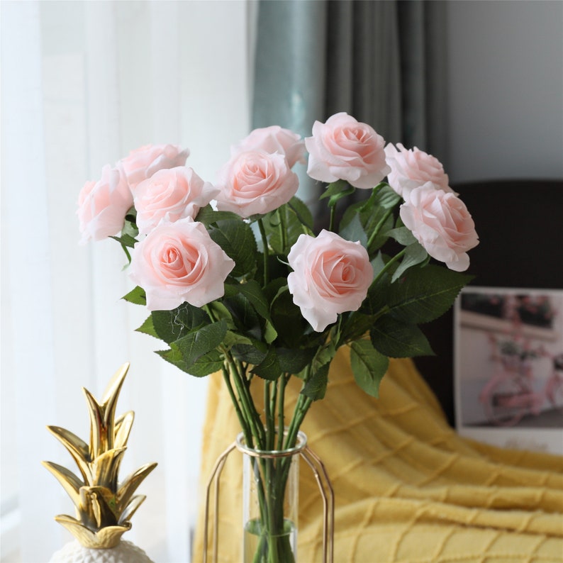 Fake Flowers Look Like Real Latex Real Touch Roses 10 stems Etsy