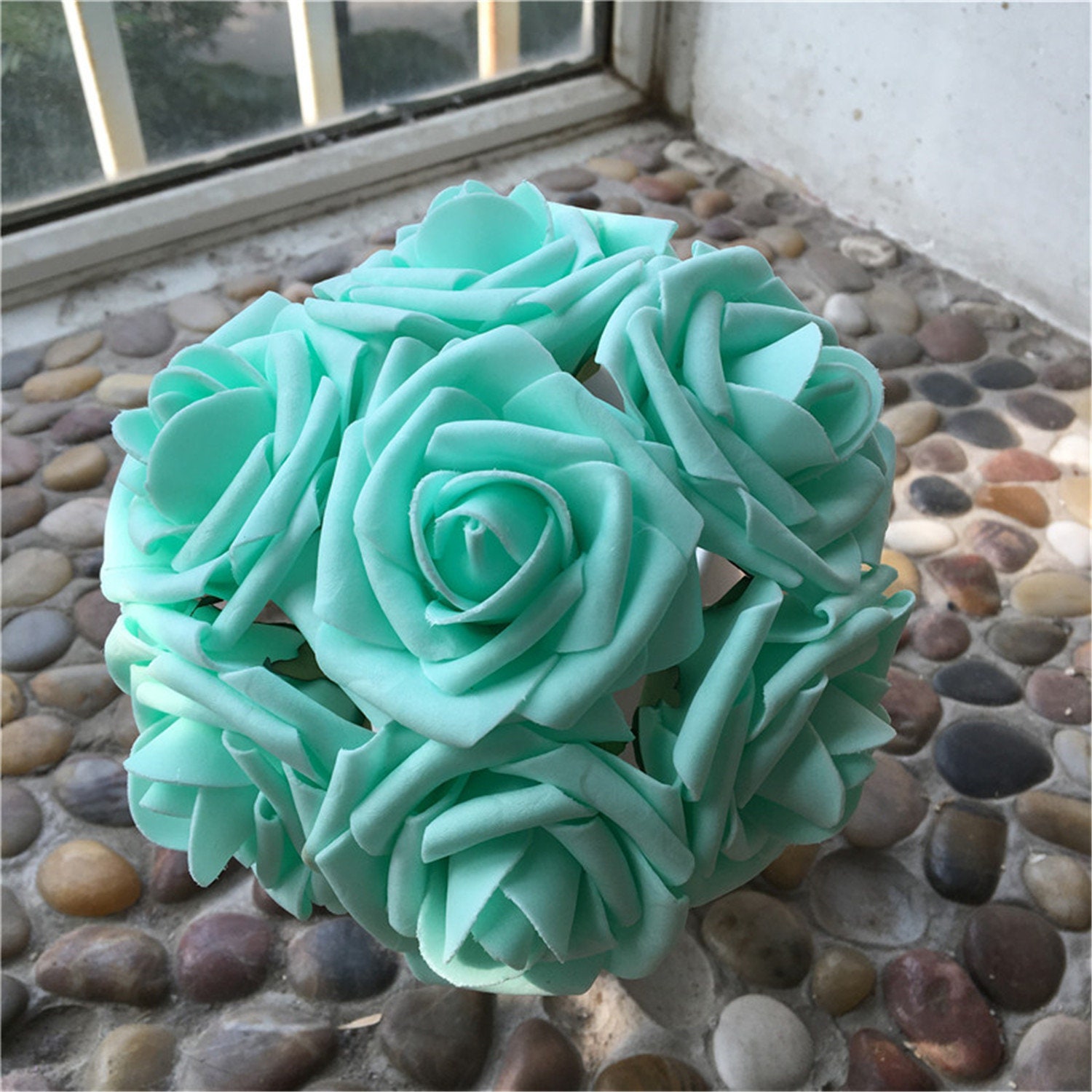 Rosas de menta flores artificiales agua azul turquesa flores - Etsy México