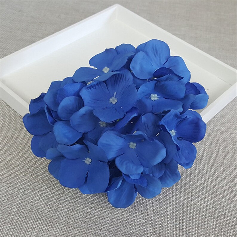 Hydrangea Flower Heads Silk Wedding Flowers Artificial Etsy