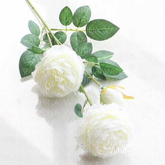 10 Silk Peony Flowers Quality Wedding Arch Flowers Cream | Etsy