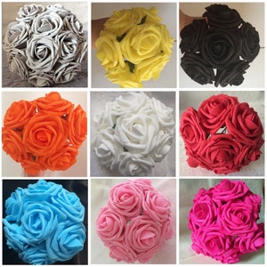 Wholesale Flowers Artificial Roses Bulk For Wedding Decoration Centerpieces Bridal Flowers 100 Heads Artificial Flowers Soft Foam Roses LNPE