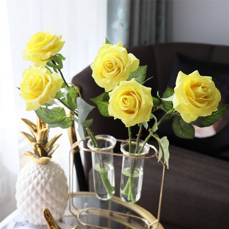 Fake Flowers Look Like Real Latex Real Touch Roses 10 stems Etsy