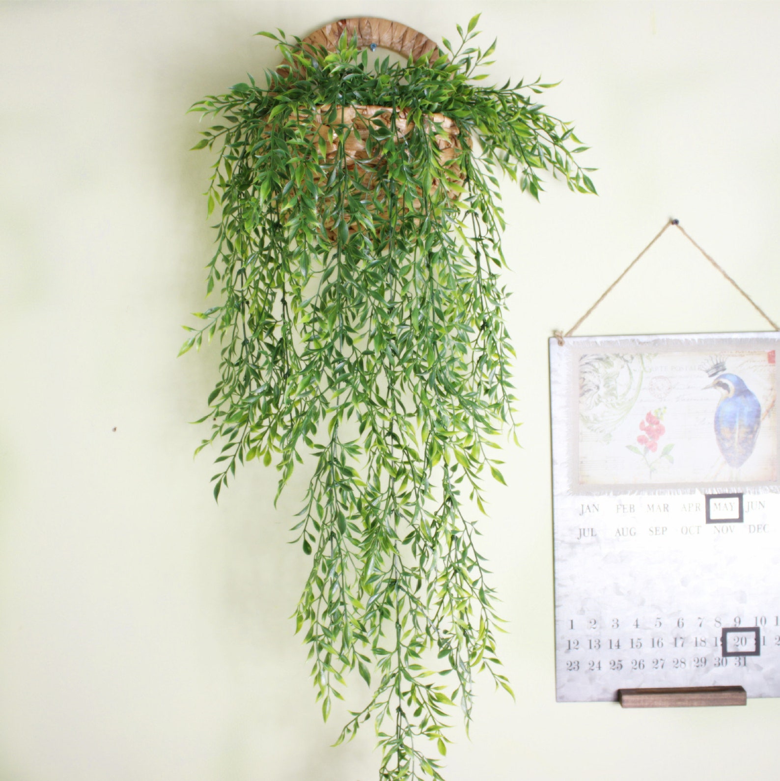 Artificial Hanging Plants Home Wall Decor Plastic Plant Etsy