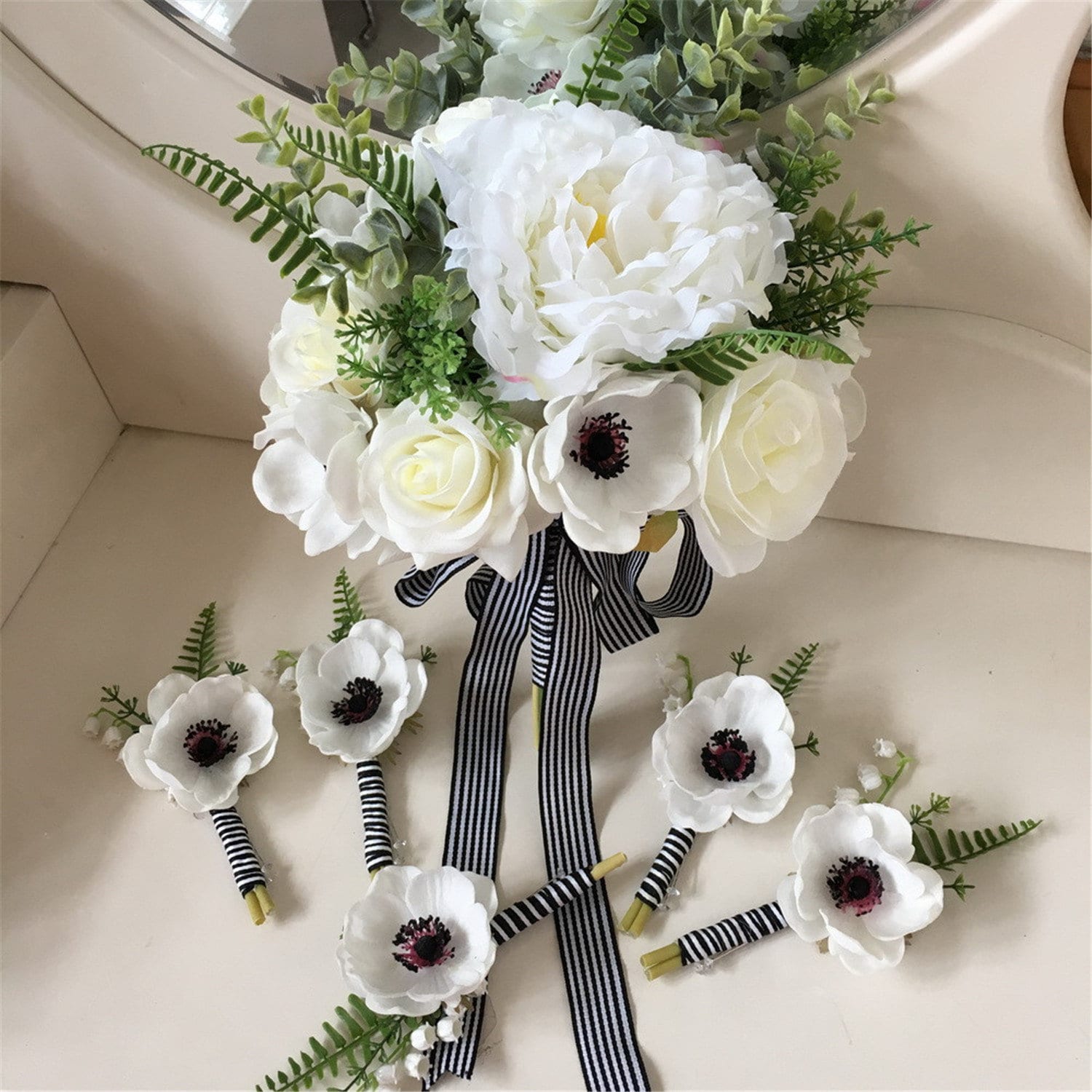 anemone and peony bouquet