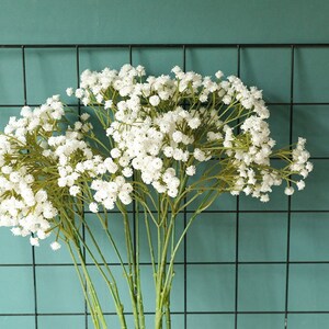 White Babys Breath Fake Gypsophila Flowers Faux Babysbreath for Wedding Table Centerpieces Flower Arrangement DIY Flowers HZMTX image 9