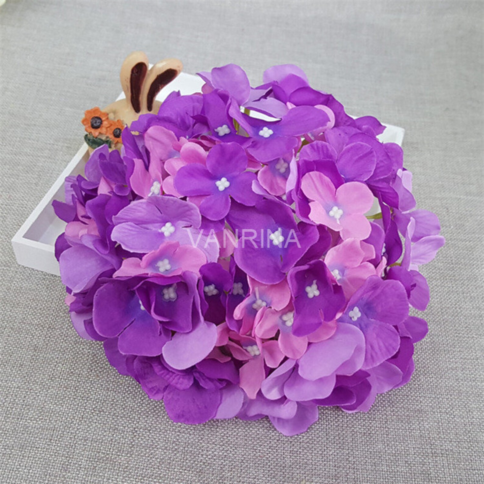 Silk Hydrangea Flower Heads 10 Artificial Hydrangeas Wedding Etsy