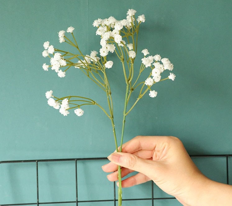 Homcomoda Artificial Flowers Babies Breath Flowers Fake Gypsophila Plants Bouquets for Wedding Home DIY Decoration (A-White, 12pc)