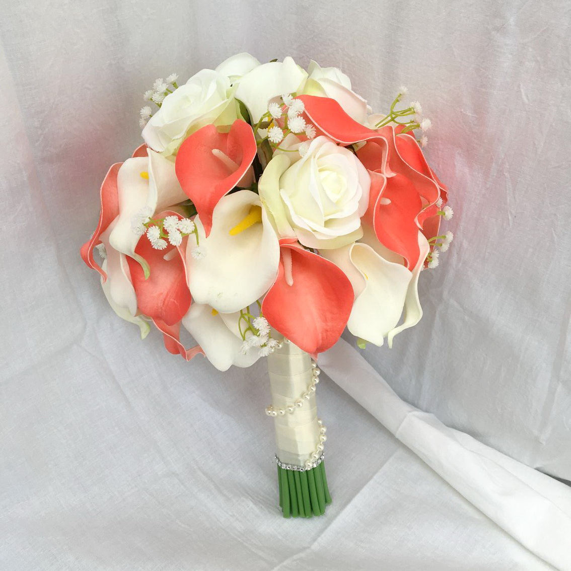 Calla Lily Bouquet Bridal Wedding Bouquet Coral Calla Lily - Etsy