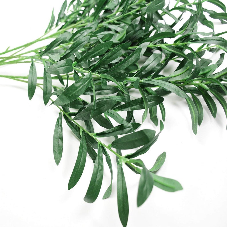 Artificial Olive Branch Greenery Leaves Garland 10 Stems For Etsy