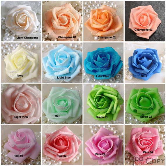 36Pcs Foam Mini Roses Head Small Flowers Wedding Home Party Decoration craft# 