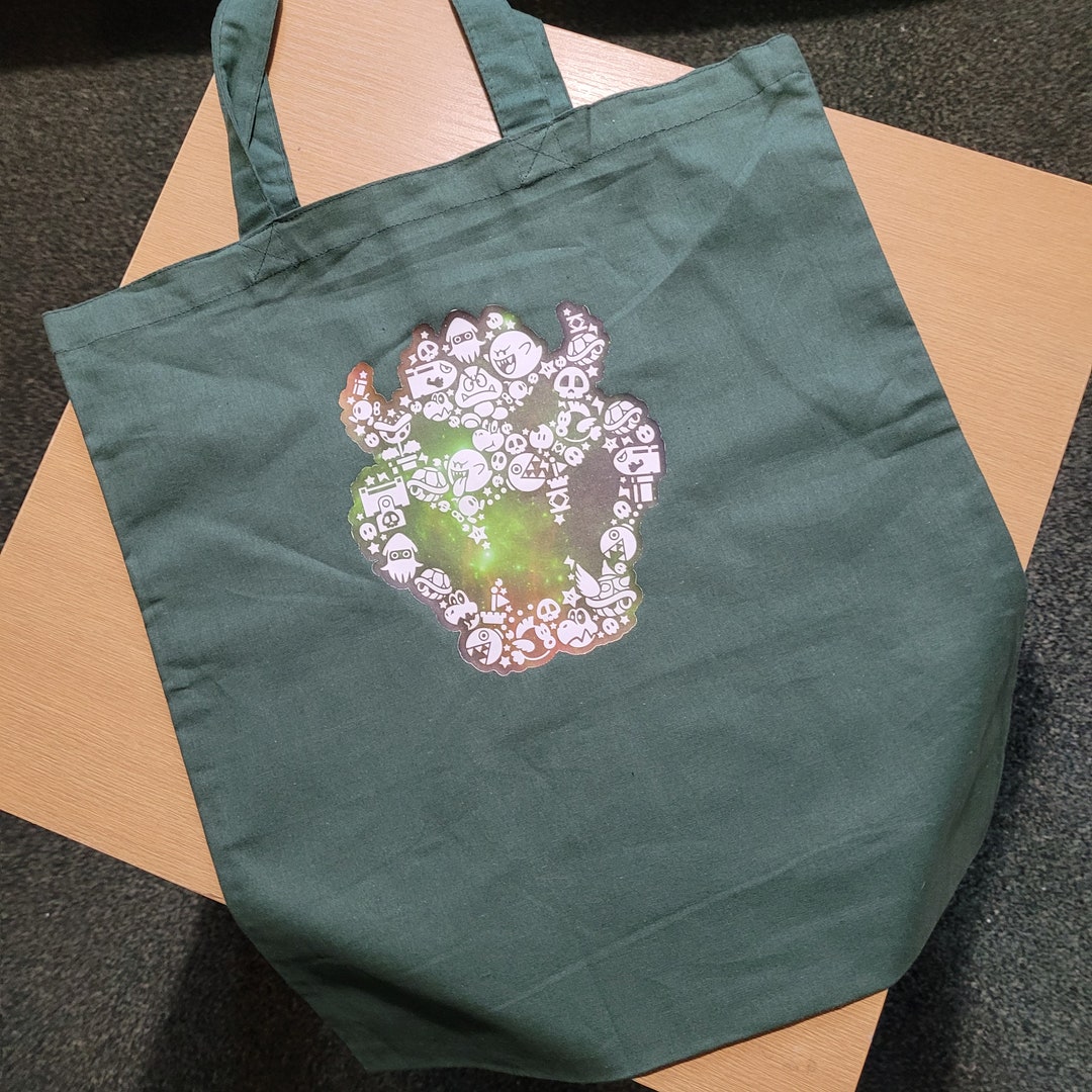 Bowser Reusable Canvas Fabric Bag Bowser Tote Bag Mario Etsy