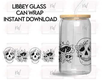Monstera Leaves Libbey Glass Can Wrap Graphic by UDShopTHDesign