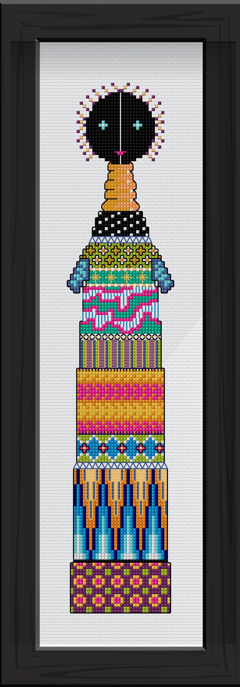 African Doll A Counted Cross Stitch Pattern Etsy