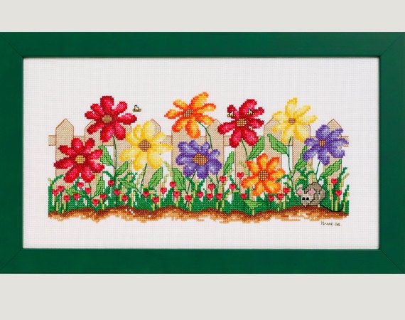 Flower Garden A counted cross stitch design | Etsy