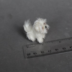 Doll house miniature dog,Maltese, CUSTOM ORDER Ooak Needle Felted miniature dog-eco friendly art-Collectible artist animals 1 inch. 1:12 image 4