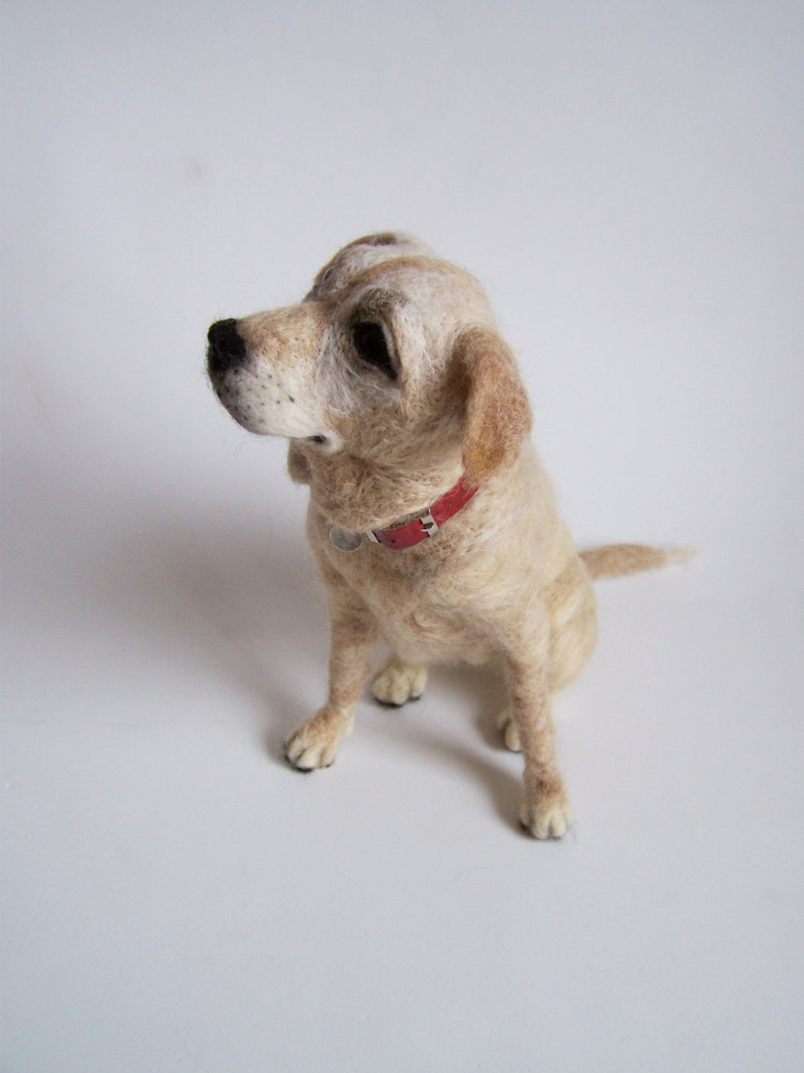 Custom Needle Felted Big Yellow Labrador Portrait Dog Wool Etsy