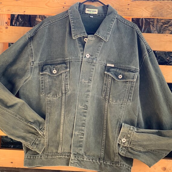 olive green guess jacket