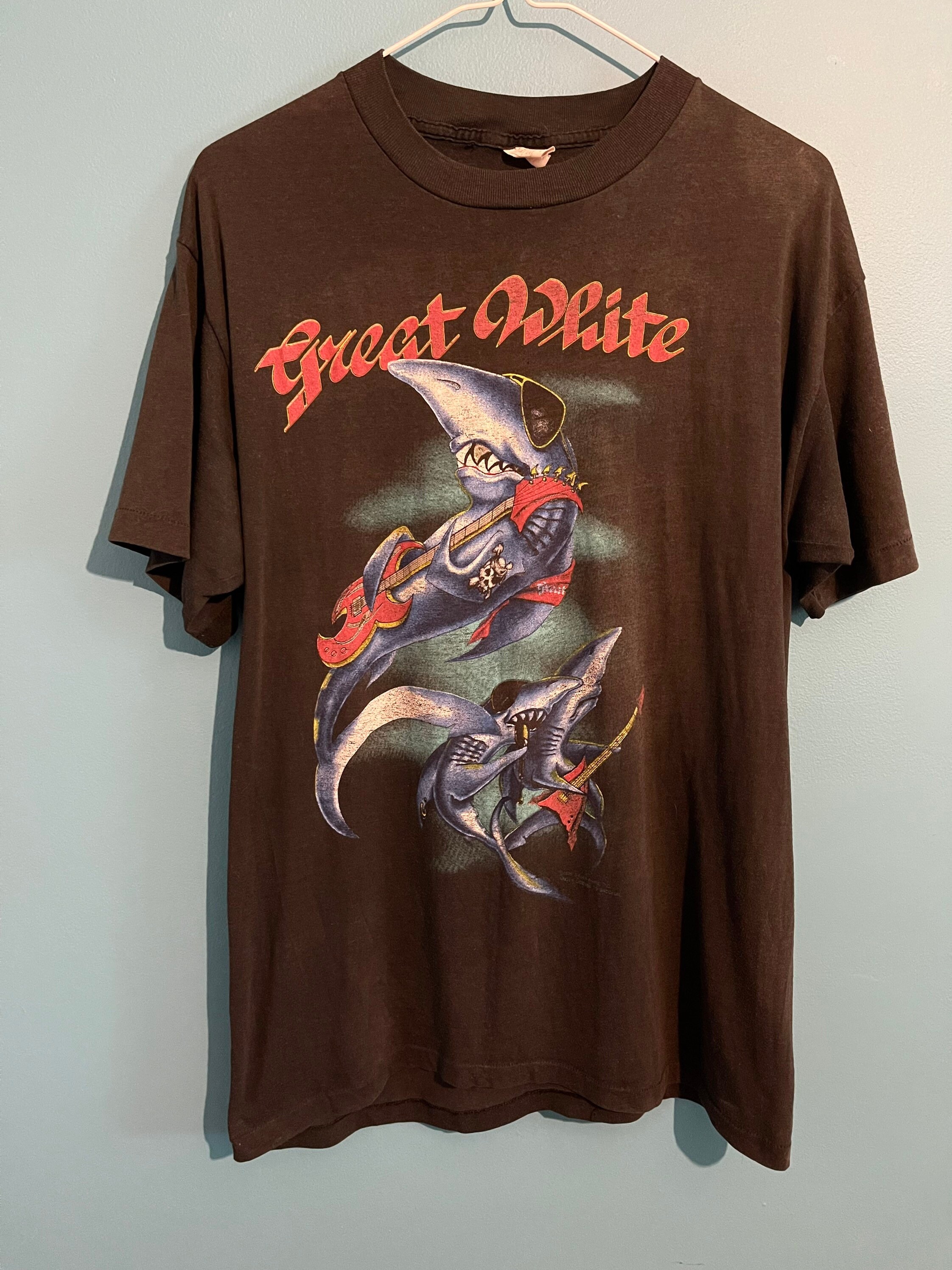 Vintage Great White Band T-shirt - Etsy