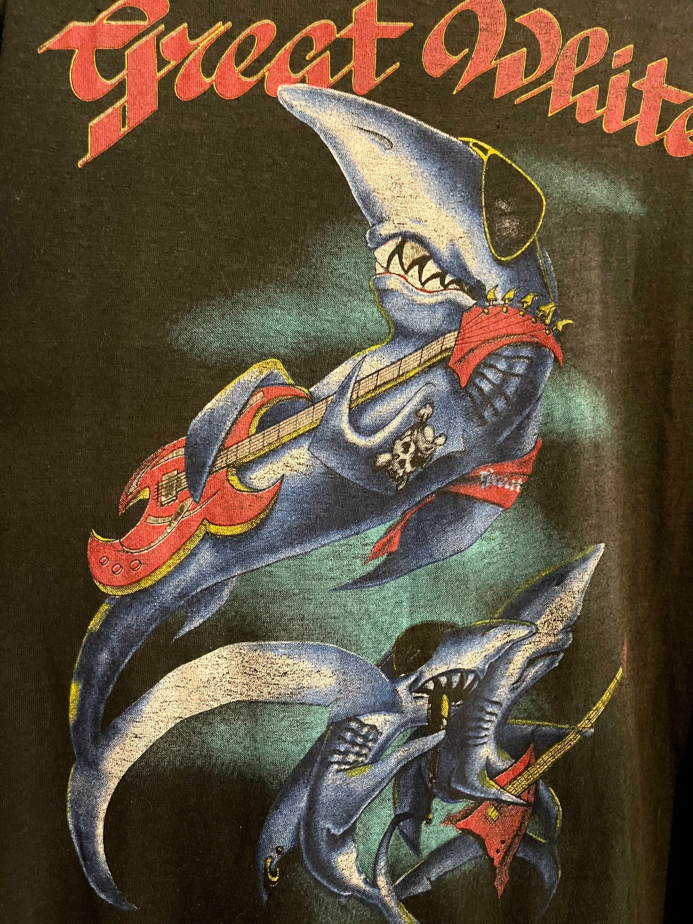 Vintage Great White Band T-shirt - Etsy