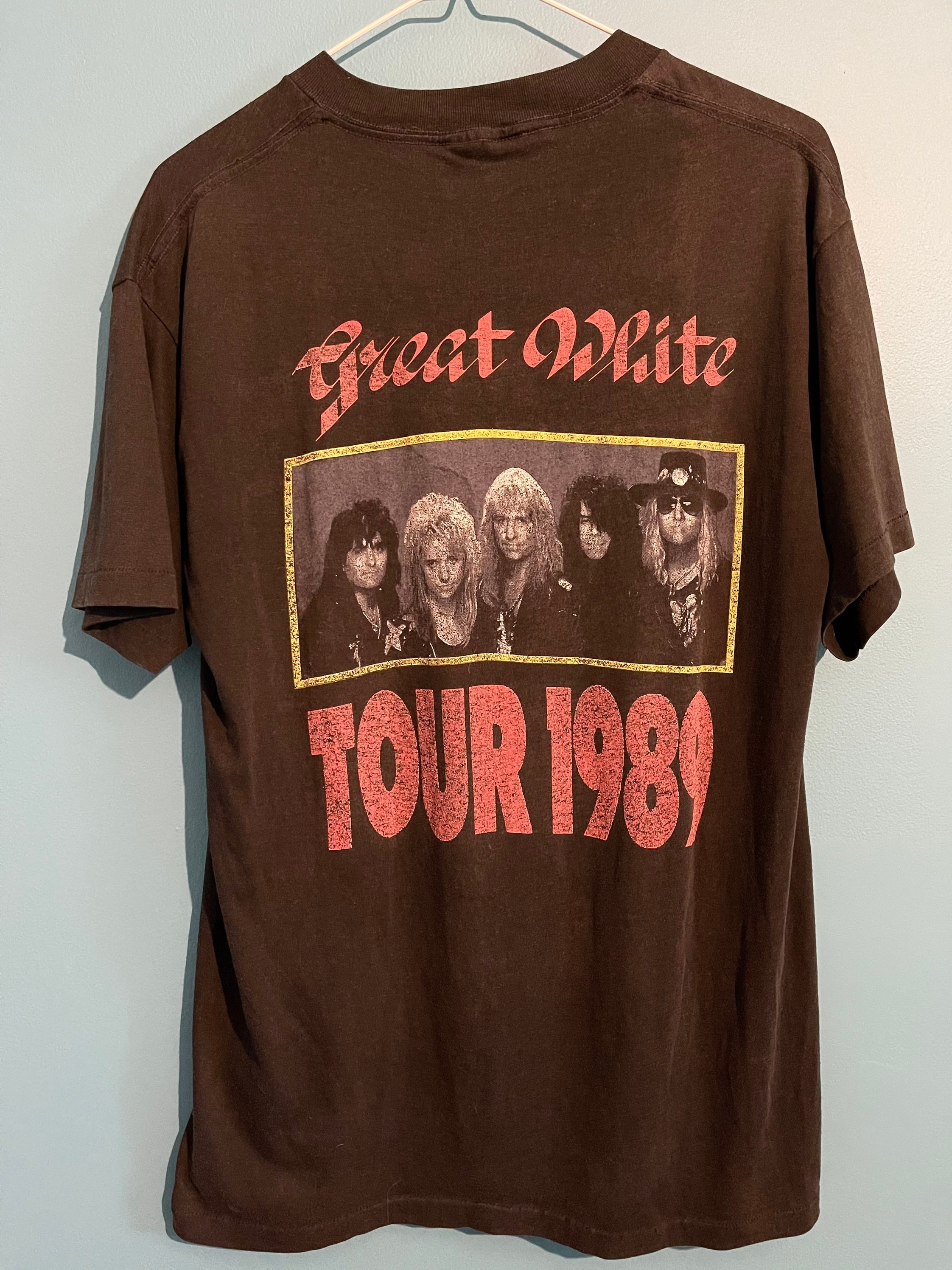 Vintage Great White Band T-shirt - Etsy