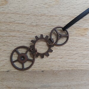 Steampunk Metal Gears Ornament: Antique Copper Finish Package Decoration
