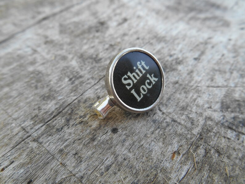Brooch Vintage Typewriter Key 'shift Lock' Small Pin Etsy