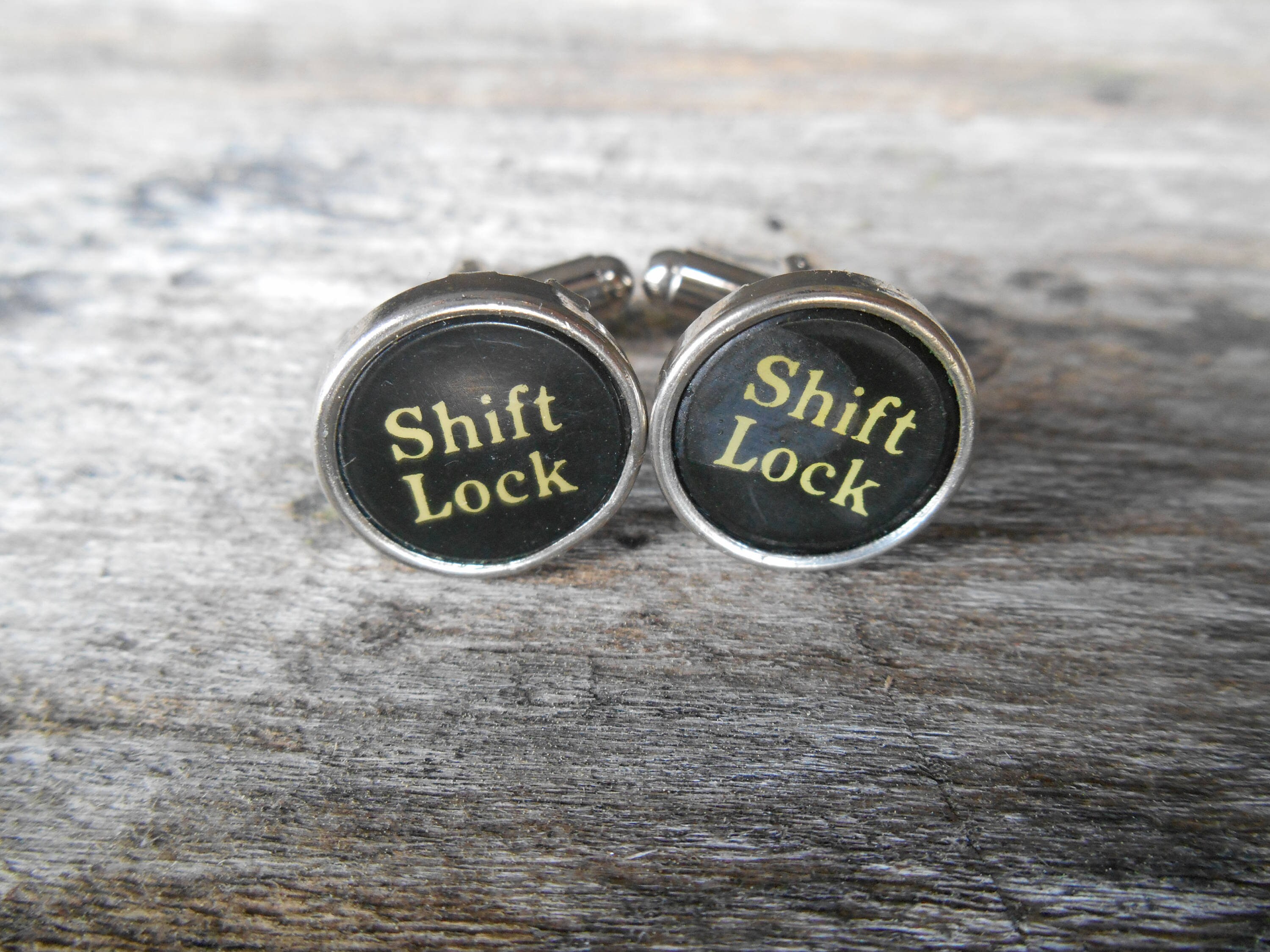 Typewriter Key Cufflinks Shift Lock Key Vintage Black and Etsy