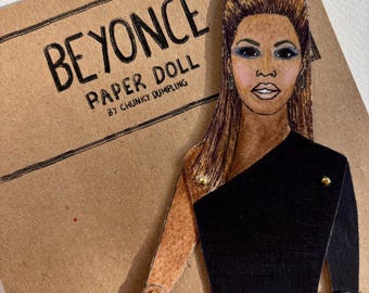 Beyoncé PAPER DOLL, Beyoncé print, Beyoncé gifts, Beyoncé Artwork, Beyoncé Doll, Beyoncé Puppet