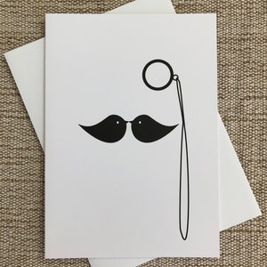O monóculo de um olho POLÍCIA QUE BIGODE A6 Cartão de felicitações em branco
