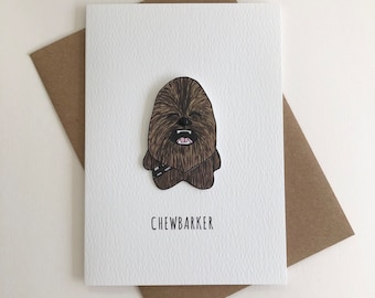 Chewbarker A6 Blank Paper Doll greeting card