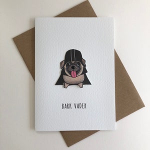 Bark Vader aka Darth Vader A6 biglietto di auguri di carta vuoto Doll