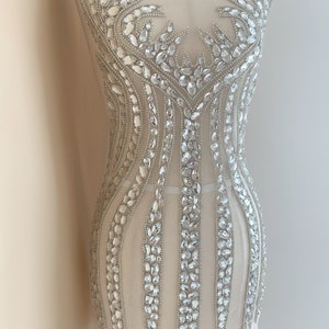 Big sparkle Rhinestone applique, rhinestone dress, crystal applique for couture, dress, costume, prom dress