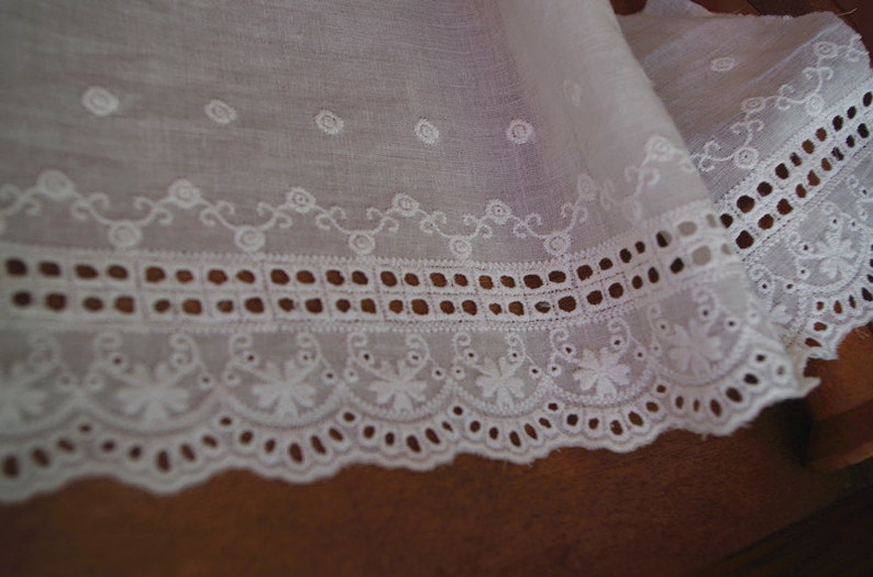 Cotton lace trim by the yard Etsy