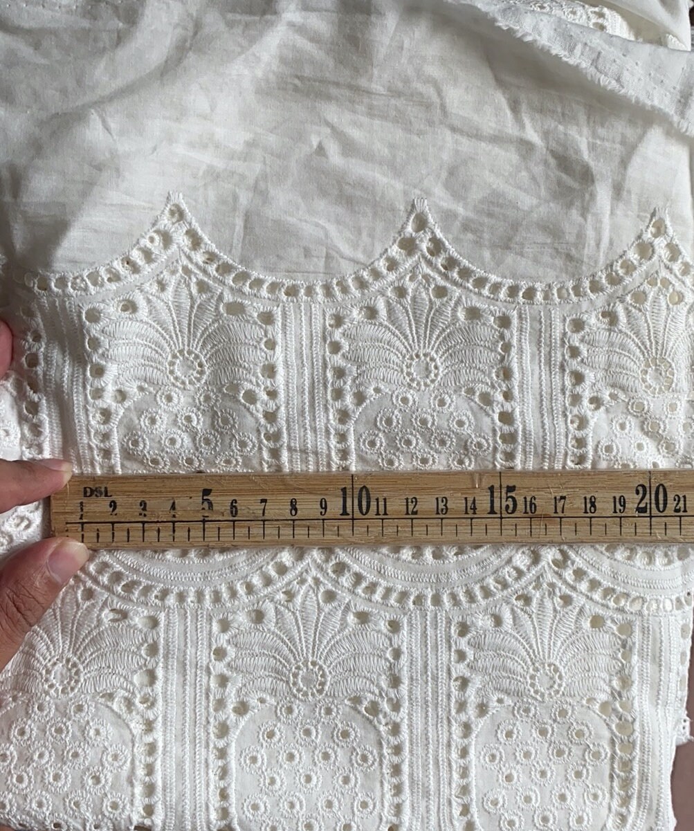 Cotton Eyelet Lace Fabric With Pineapple Pattern 100% Cotton - Etsy