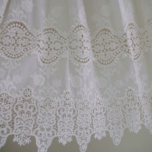 Cotton lace fabric with retro florals pattern, Eyelet lace fabric with solid pattern