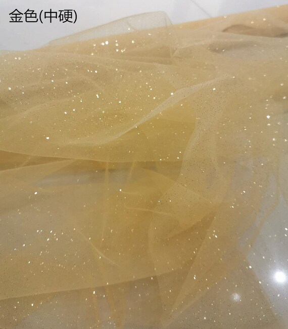 Nude tulle fabric with glitters for veils, bridal gown, prop