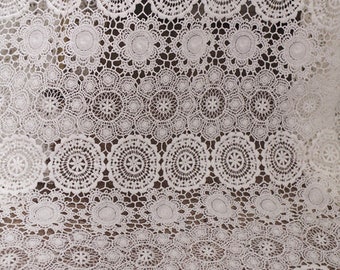 off white Cotton Lace Fabric