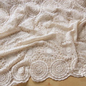 Ivory Lace Fabric Embroidered Tulle Lace Fabric for Curtain - Etsy