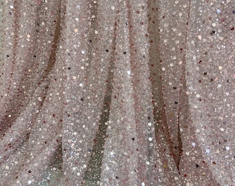 Rosa perlen spitze stoff, perlen spitzen stoff mit pailletten, perlen spitzen stoff für kleid, couture, kostüme