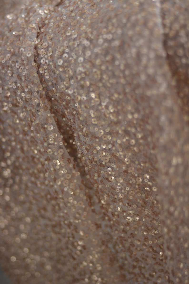 Chocolate Brown/Metallic Gold French Plain Lace FLP-001/2 Fabric