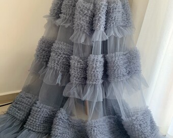 Treat Ürself tulle frill jersey(gray) Treat Girl's tulle frill jersey(gray) | Treat ü