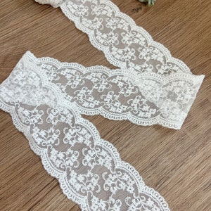 10 meter Gebroken wit katoenen kant trim, vintage stijl kant trim voor couture en home decor