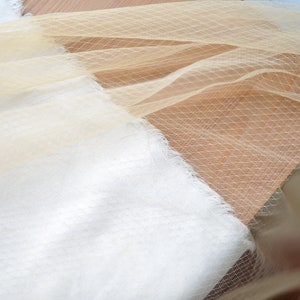 Tulle Lace Fabric With Diamond Lattice, Embroidered Tulle Mesh Lace ...