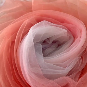 Tulle fabric with Gradient colors | carol peach