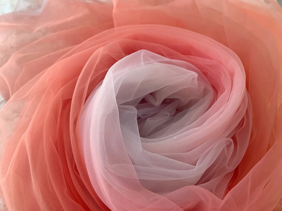 Tulle fabric with Gradient colors | carol peach
